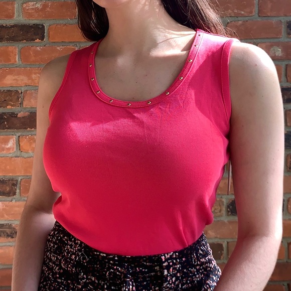 Passion Pink RAFAELLA Studded Tank NWT - Picture 2 of 7